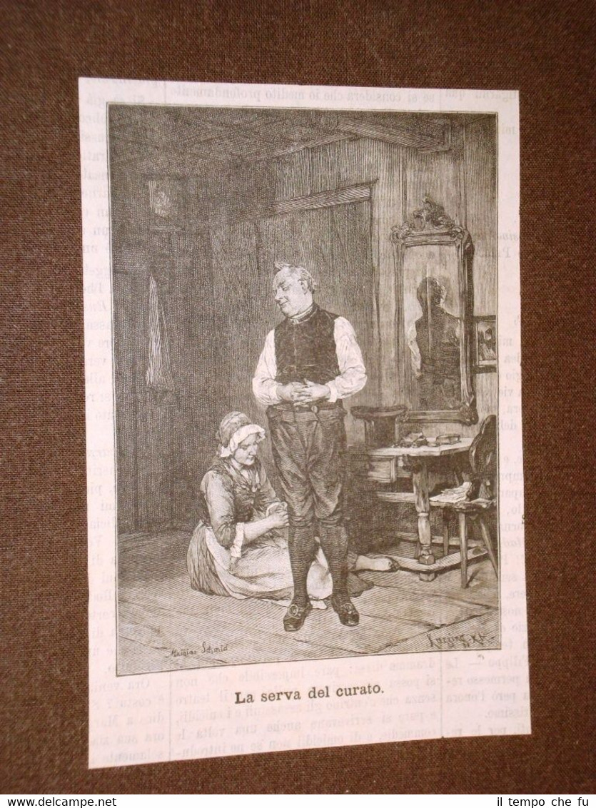 Esposizione di Torino del 1884 Quadro La serva del curato …