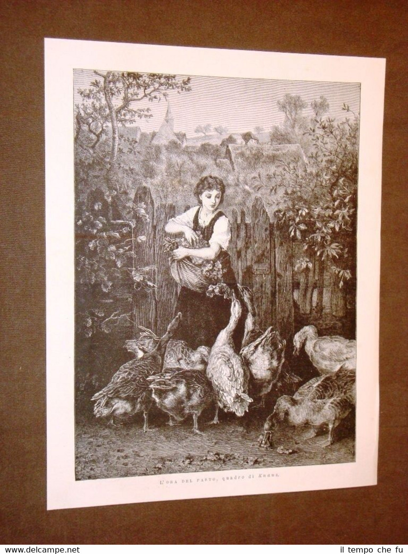 Esposizione Universale di Parigi del 1878 L'ora del pasto Quadro …