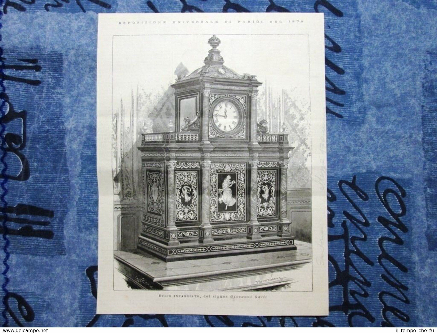 Esposizione universale di Parigi del 1878: Stipo intarsiato, del signor …