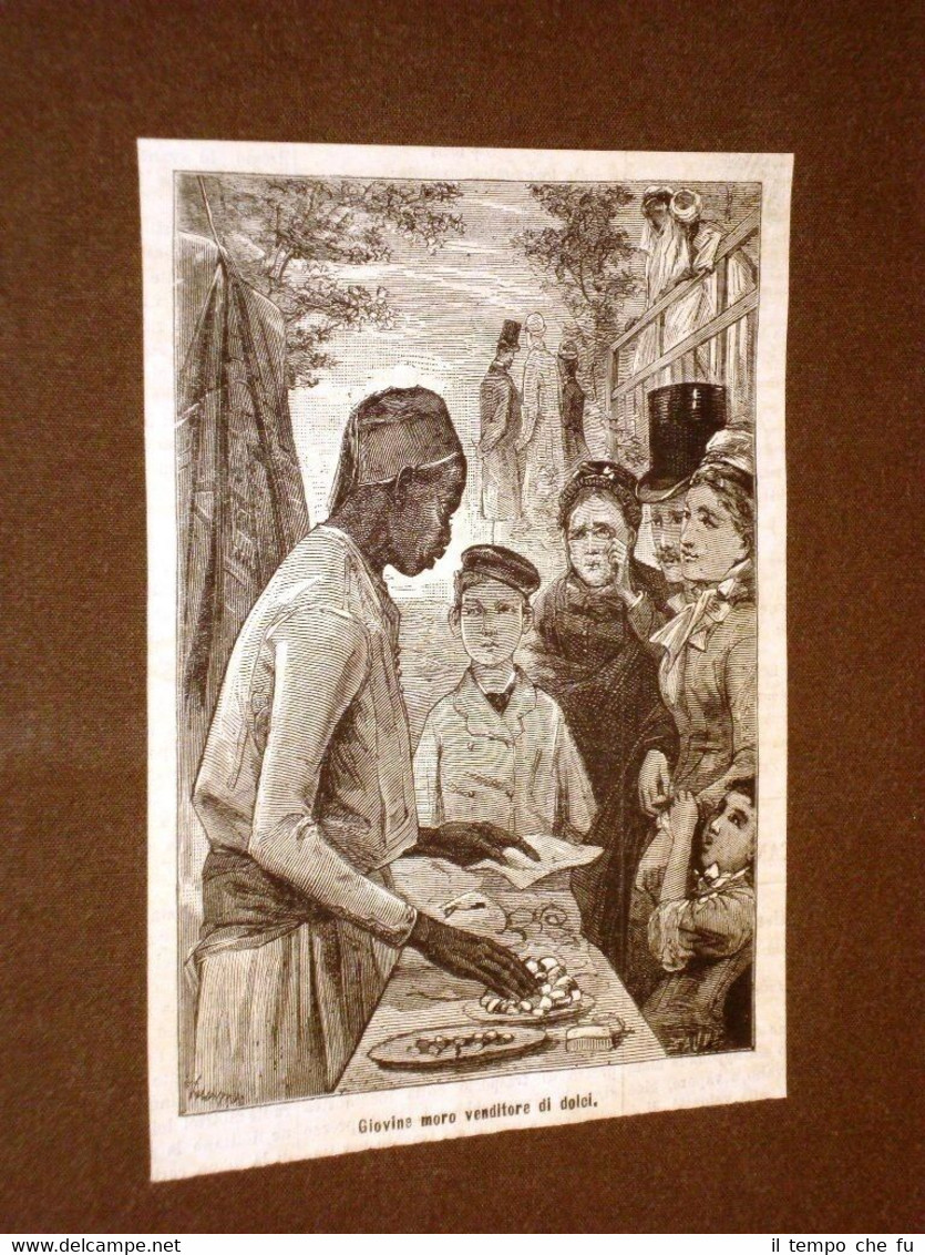 Esposizione universale di Parigi nel 1878 Giovane moro che vende …