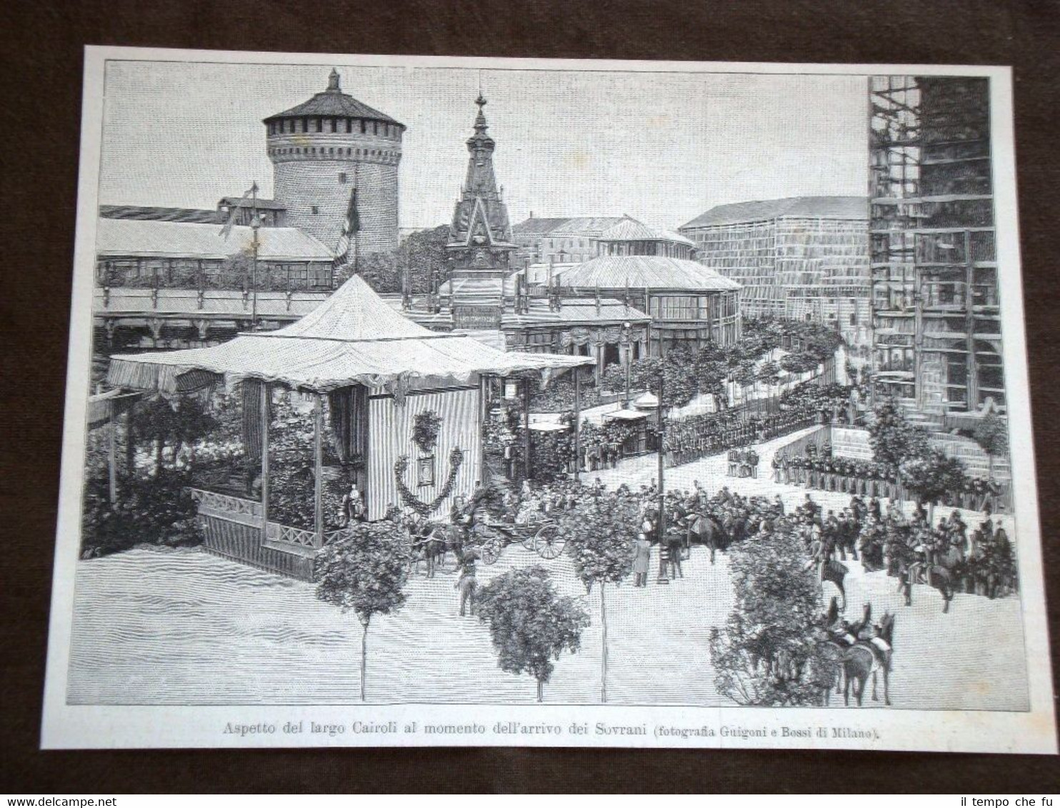 Esposizioni riunite di Milano nel 1894 Largo Cairoli e arrivo …