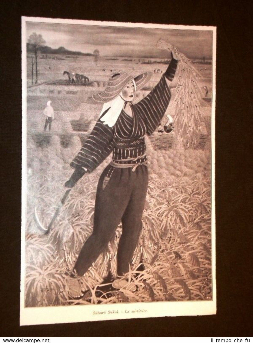 Expo d'Arte Giapponese Roma nel 1930 La Mietitrice di Saburo …