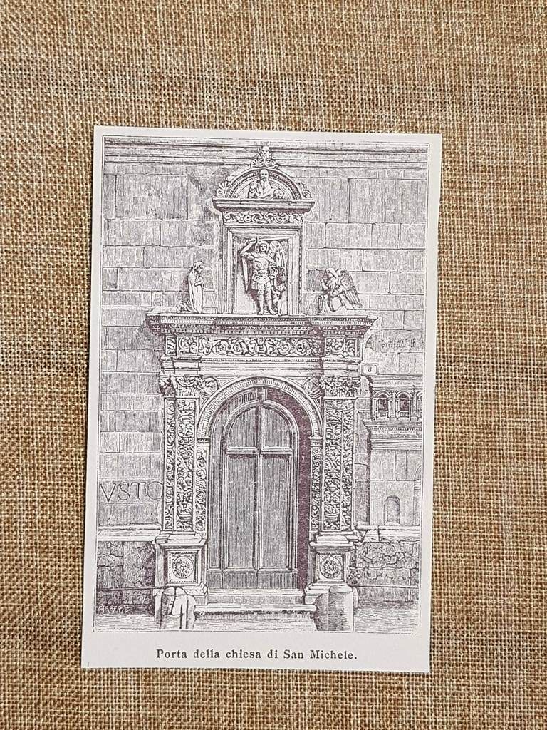 Fano nell'800 Porta della Chiesa di San MIchele Marche