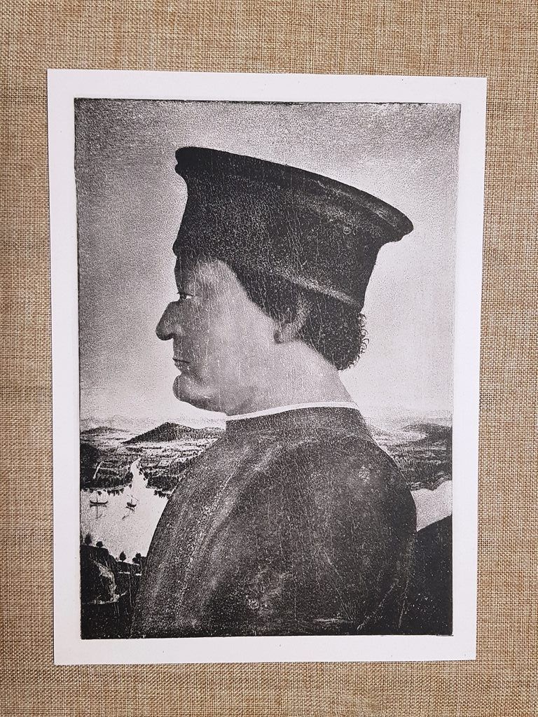 Federico III da Montefeltro 1422-1482 Urbino Condottiero Mecenate Incisione 1888
