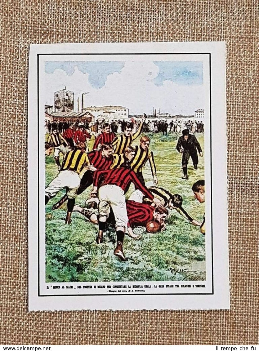 Figurina originale La Domenica del Corriere 1902 Milano Milan - …