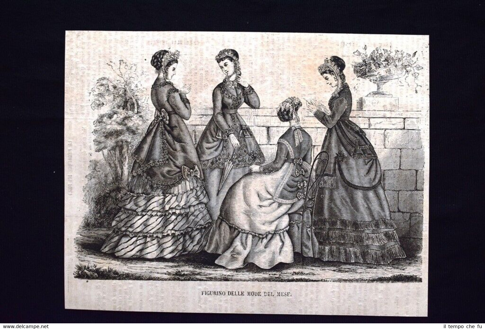Figurino delle mode del mese #3 Incisione del 1869