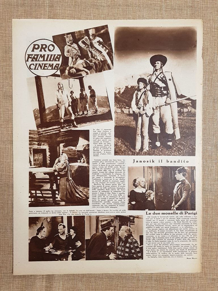 Film Janosik il bandito e Le due monelle di Parigi …