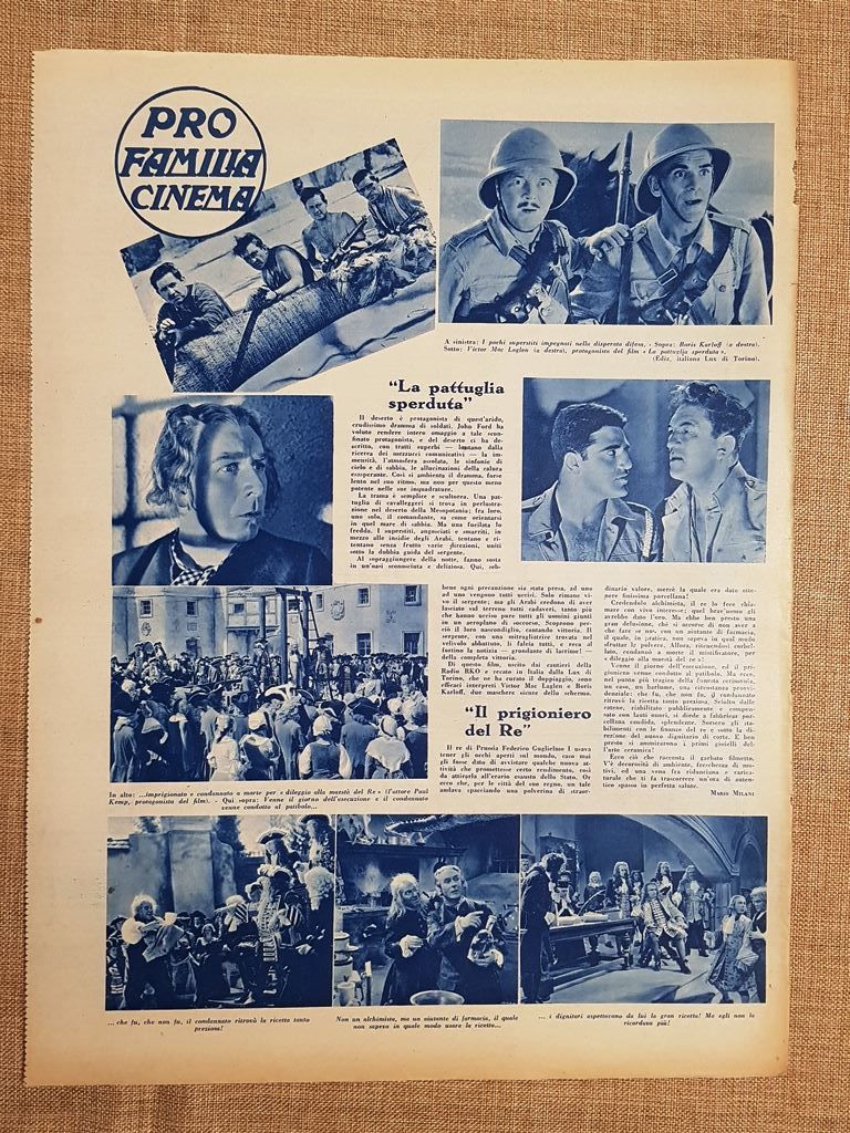 Film La pattuglia sperduta e Il prigioniero del Re Illustrazione …