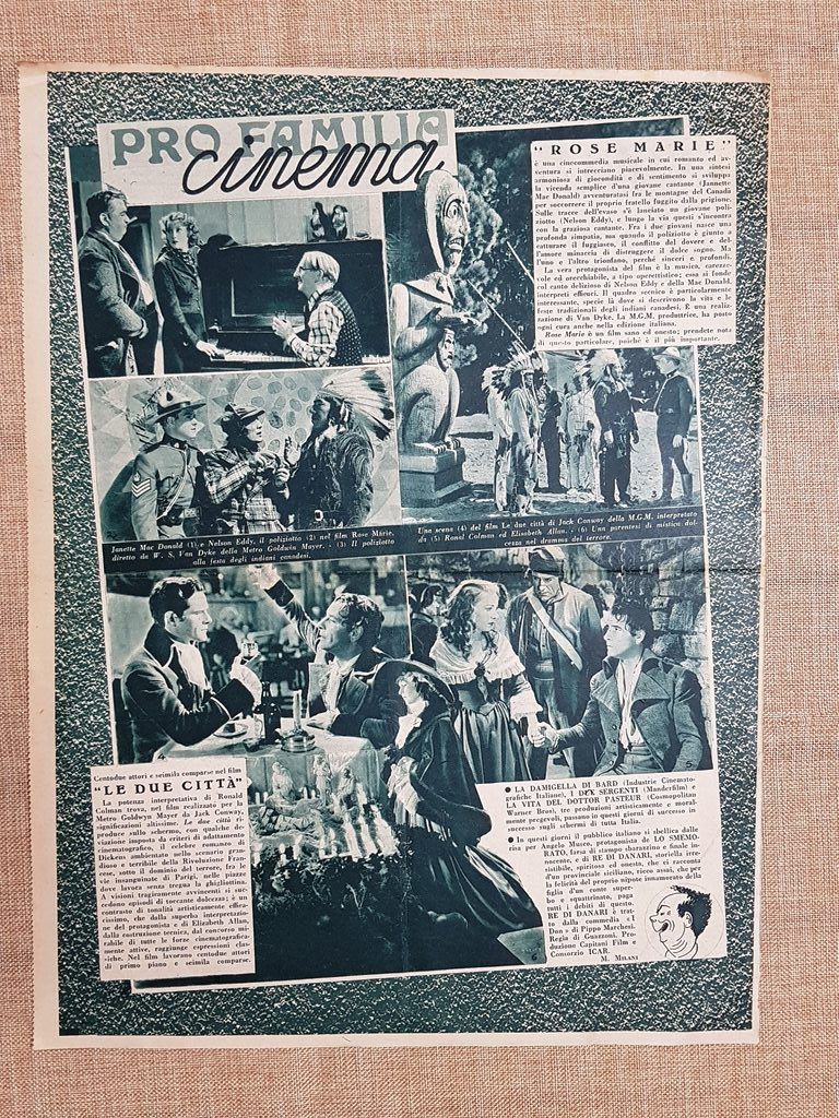 Film Rose Marie e Le due città Illustrazione di Cinema …