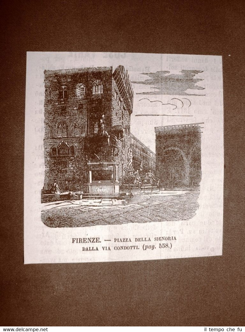 Firenze nel 1866 Piazza della Signoria vista dalla via Condotti …
