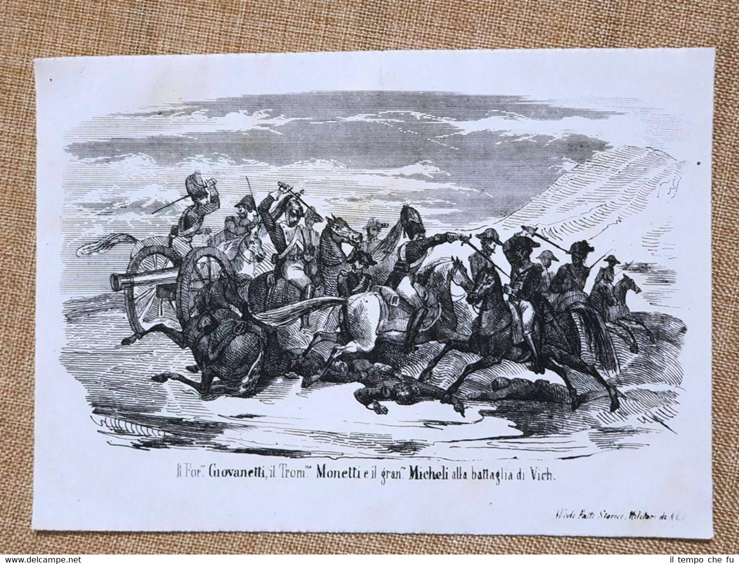 Foriere Giovanetti Trombettiere Monetti Dragone Micheli nella Battaglia di Vieh