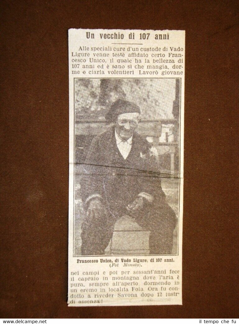 Francesco Unico di Vado Ligure nel 1915 Anni 107