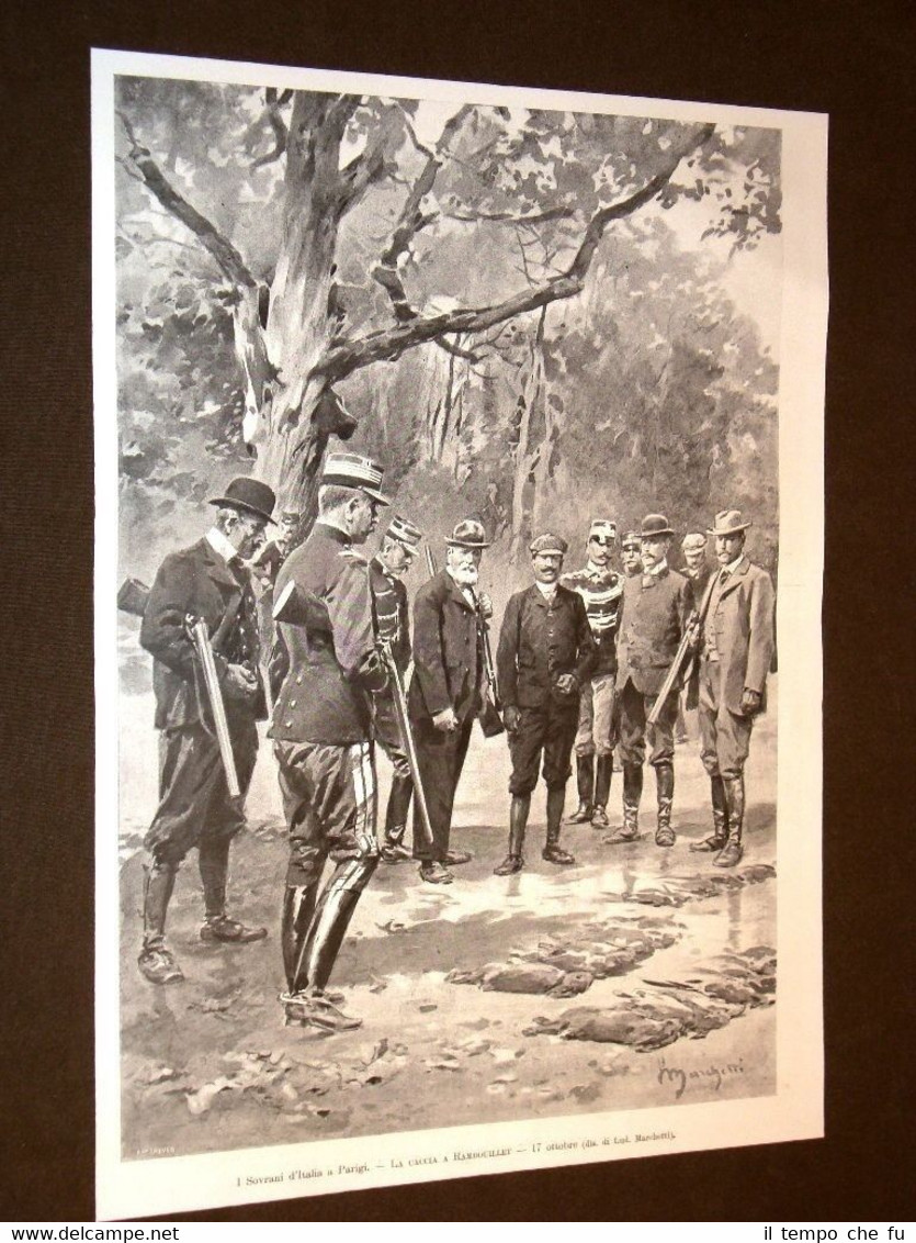 Francia 1903 Vittorio Emanuele III Savoia Elena Montenegro Caccia a …