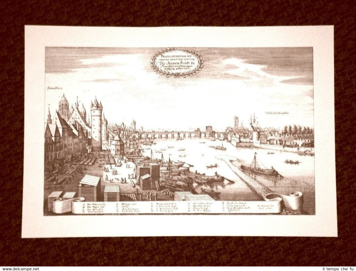 Francoforte sul Meno Germania Incisione di Merian Matthäus del 1640 …