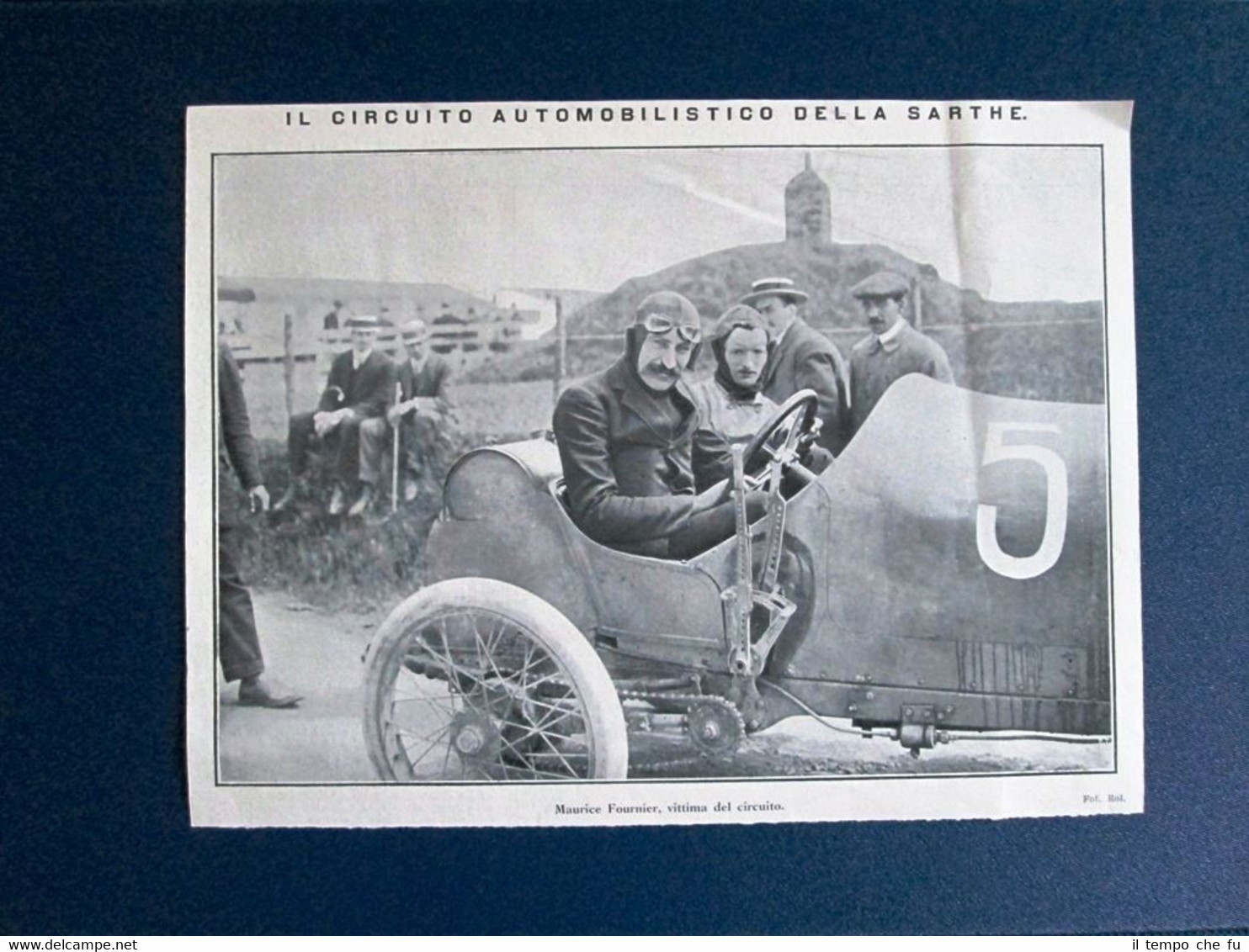 Fronte-retro:Maurice Fournier vittima della Sarthe + Crociera Venezia-Roma -1911