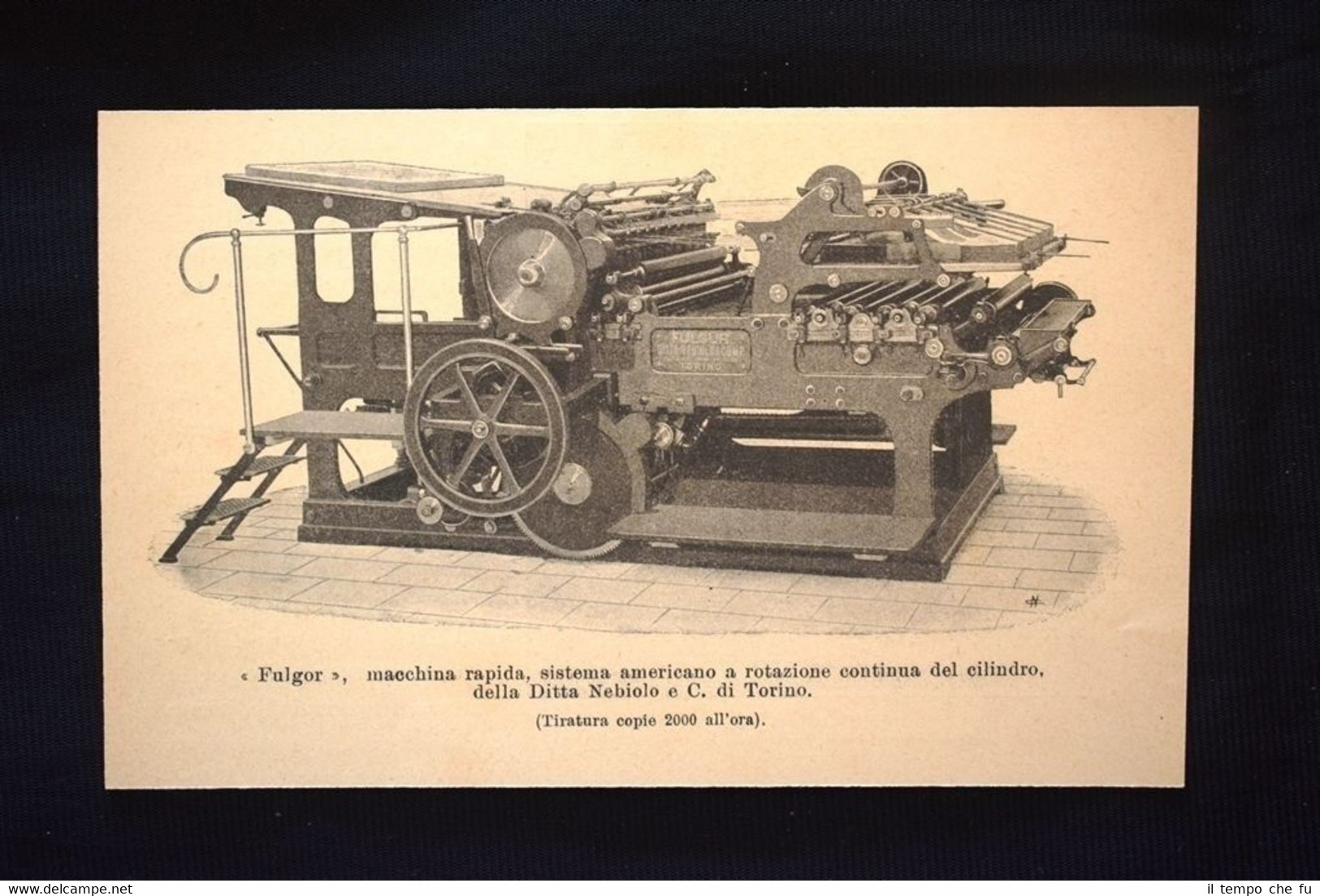 "Fulgor", macchina rapida, sistema americano a rotazione continua del cilindro