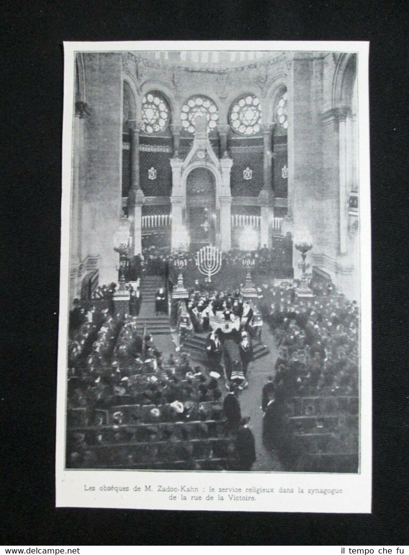 Funerale di Zadock-Kahn: Sinagoga via della Vittoria a Parigi Stampa …