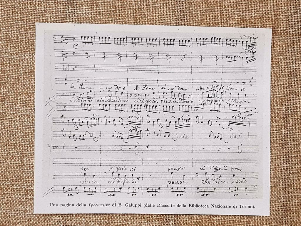 Galuppi Pagina Ipermestra Milano 1758 Biblioteca Torino Opera Musica Stampa …