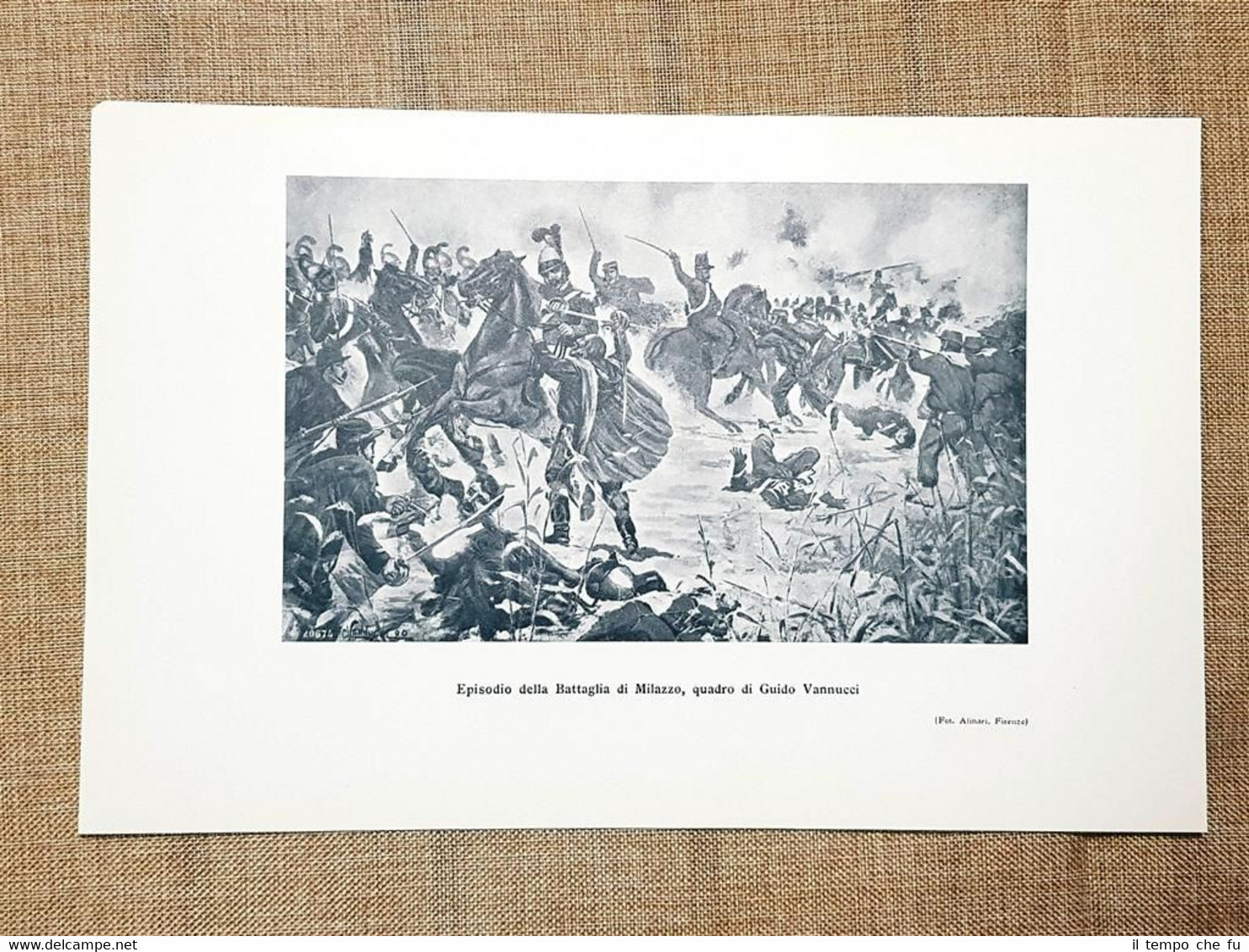 Garibaldi nella Battaglia di Milazzo Quadro di Guido Vannucci Stampa …