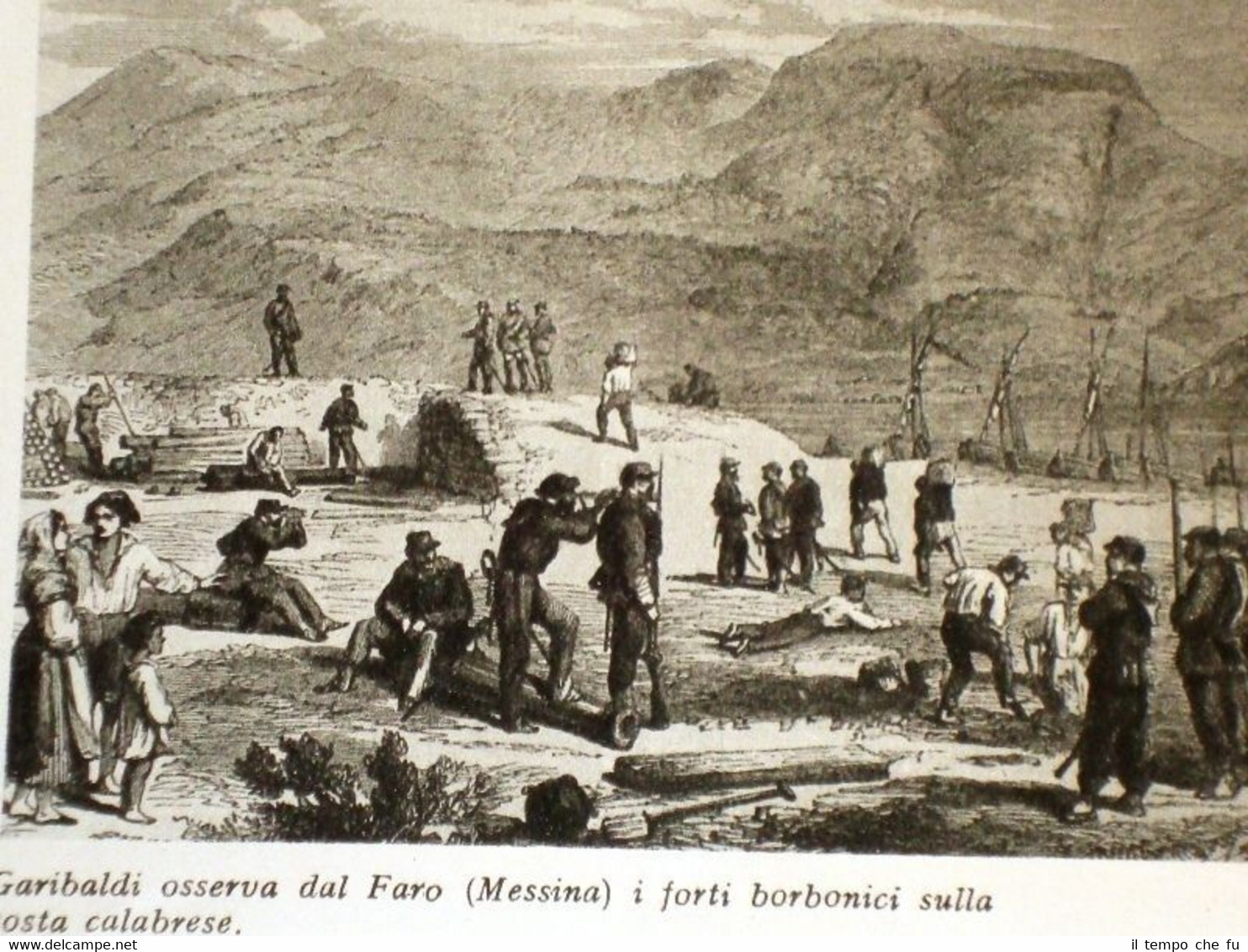 Garibaldi Sicilia Condottiero osserva dal Faro Forti Borbonici Messina Locanda