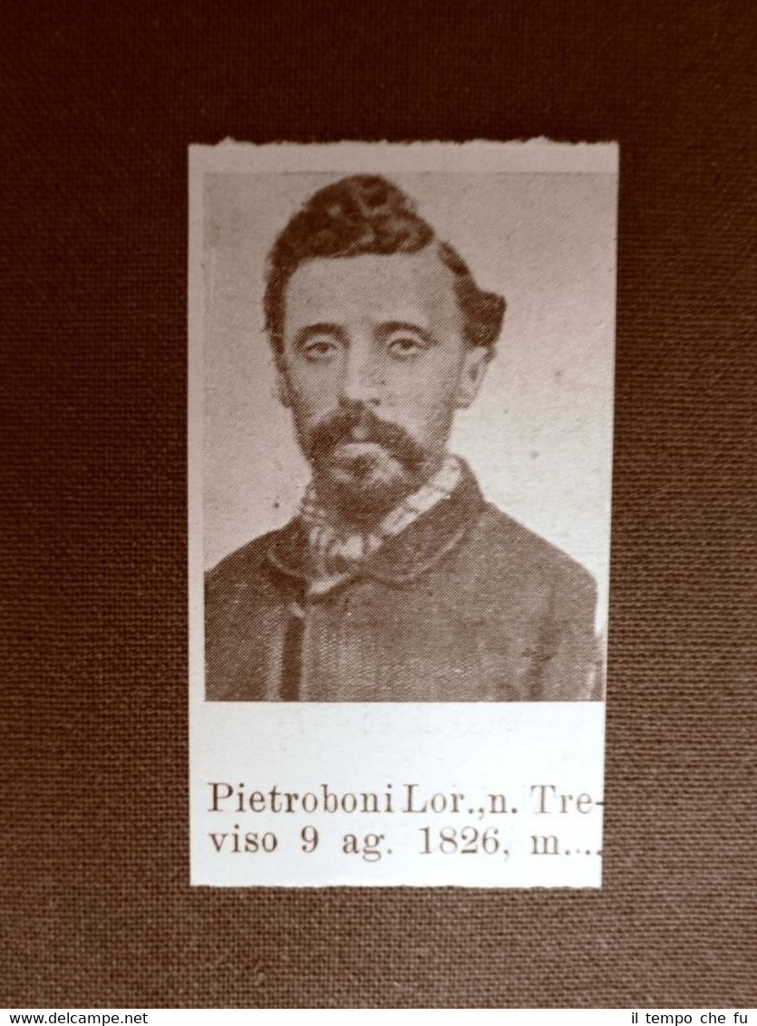 Garibaldino dei 1000 di Garibaldi Pietroboni Lorenzo di Treviso