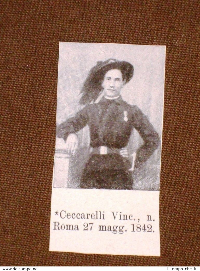 Garibaldino Mille Garibaldi Ceccarelli Vincenzo di Roma e Canepa Giuseppe …