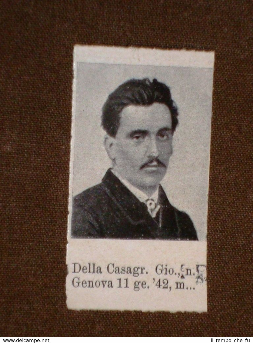 Garibaldino Mille Garibaldi Della Casagr. Giovanni di Genova Coli Gaetano …