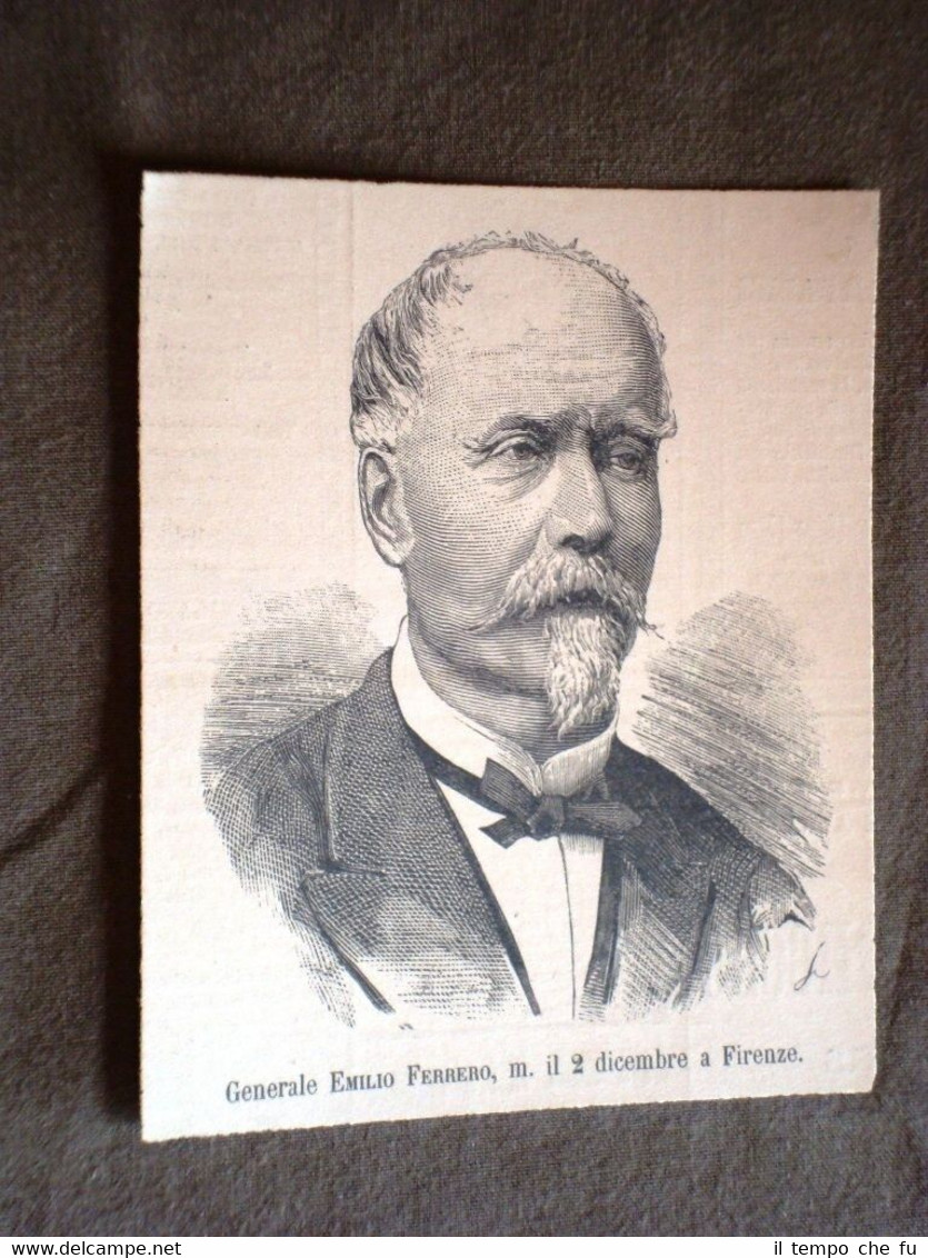 Generale Emilio Ferrero di Cuneo Morto nel 1887