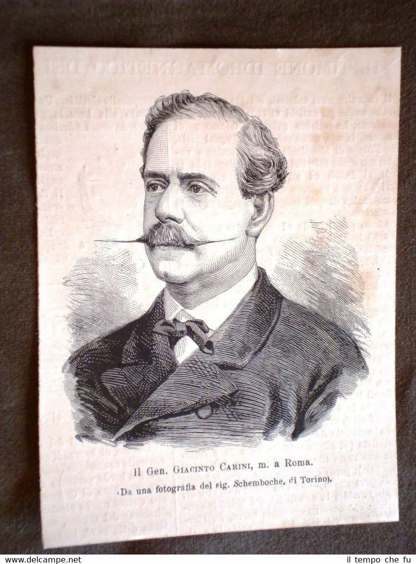 Generale Giacinto Carini di Palermo Rivoluzione in Sicilia