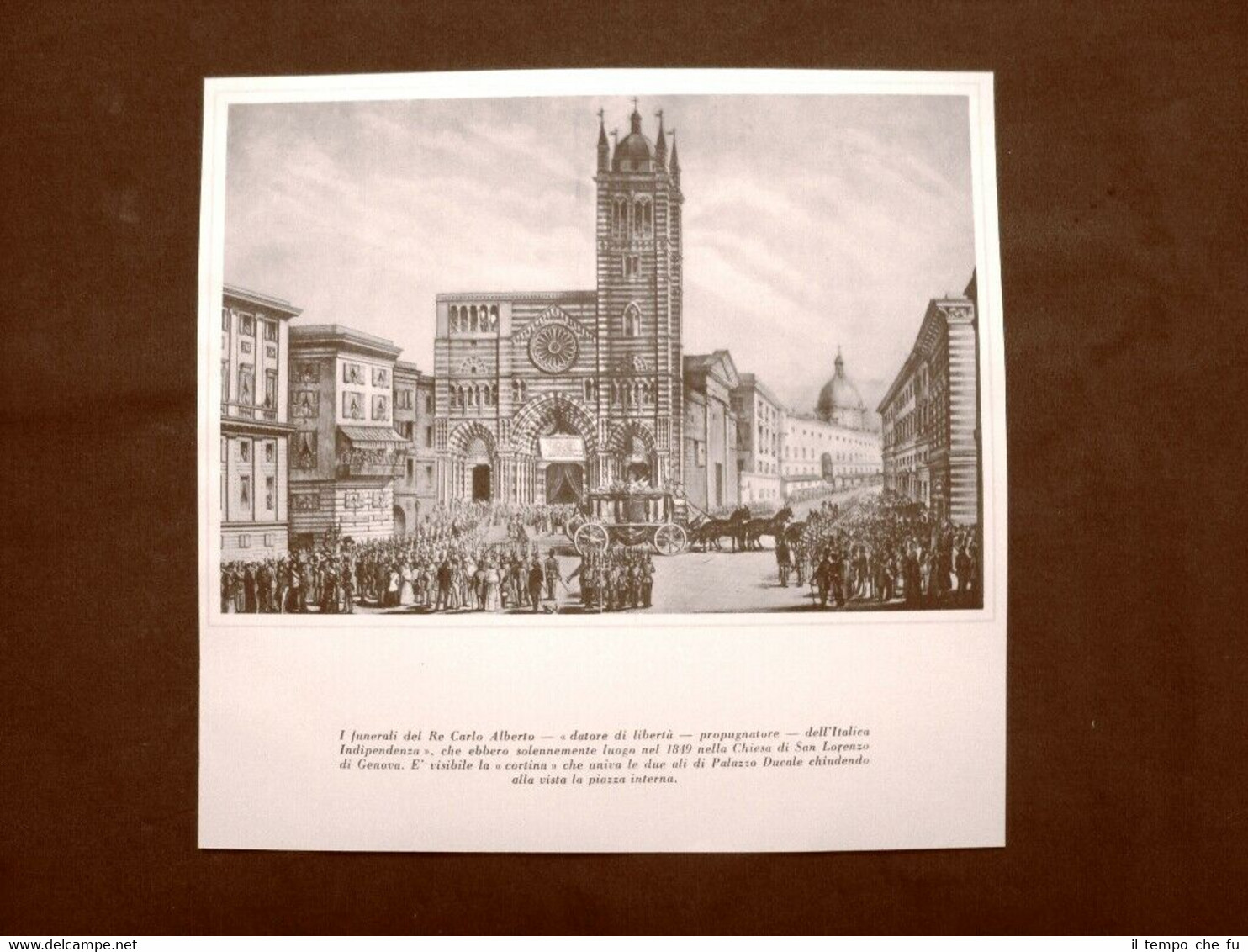 Genova 1849 Funerali Re Carlo Savoia Alberto Chiesa San Lorenzo …