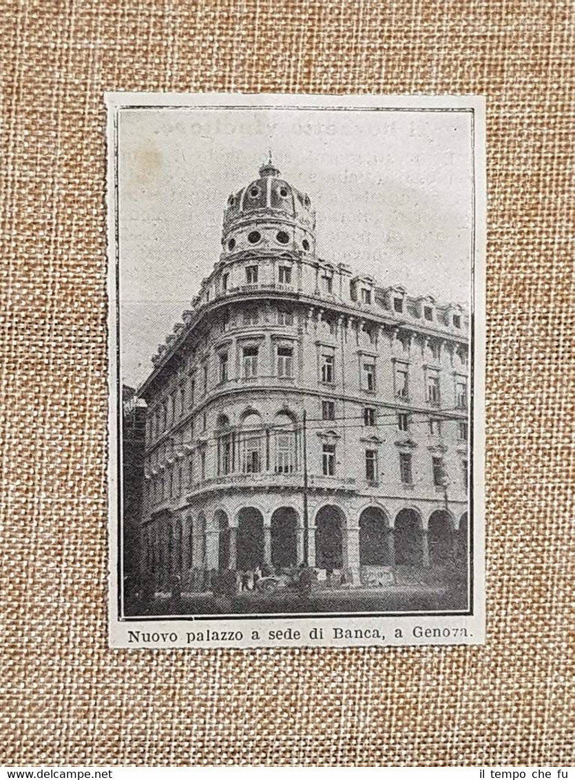 Genova nel 1914 Nuovo palazzo a sede di banca Liguria