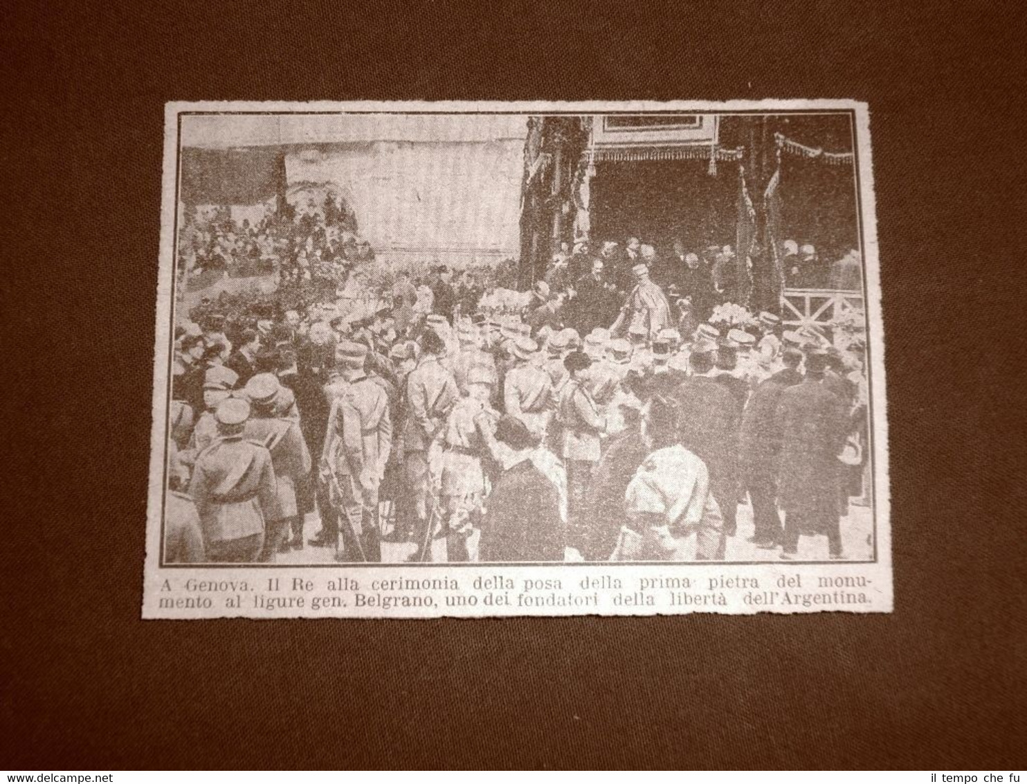 Genova nel 1925 Il Re alla posa della prima pietra …