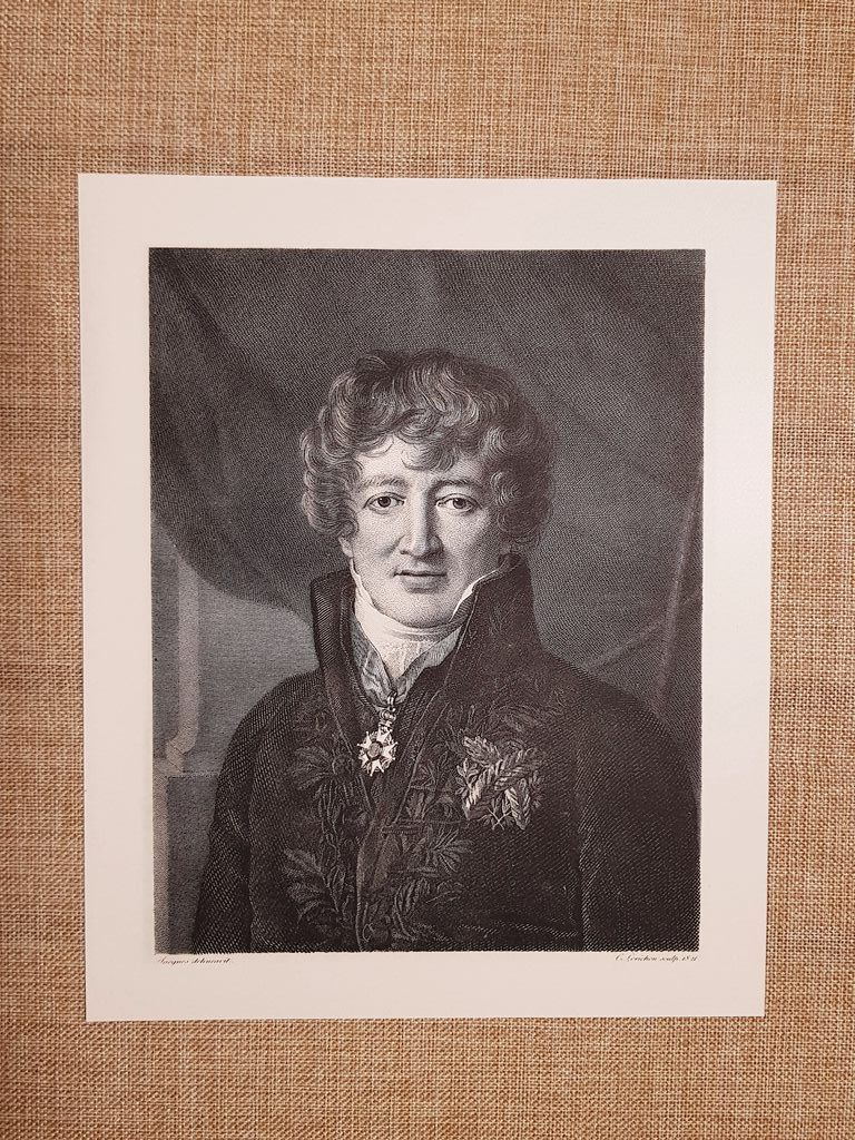 Georges Cuvier 1769-1832 Paleontologia Catastrofismo Anatomia Incisione del 1888
