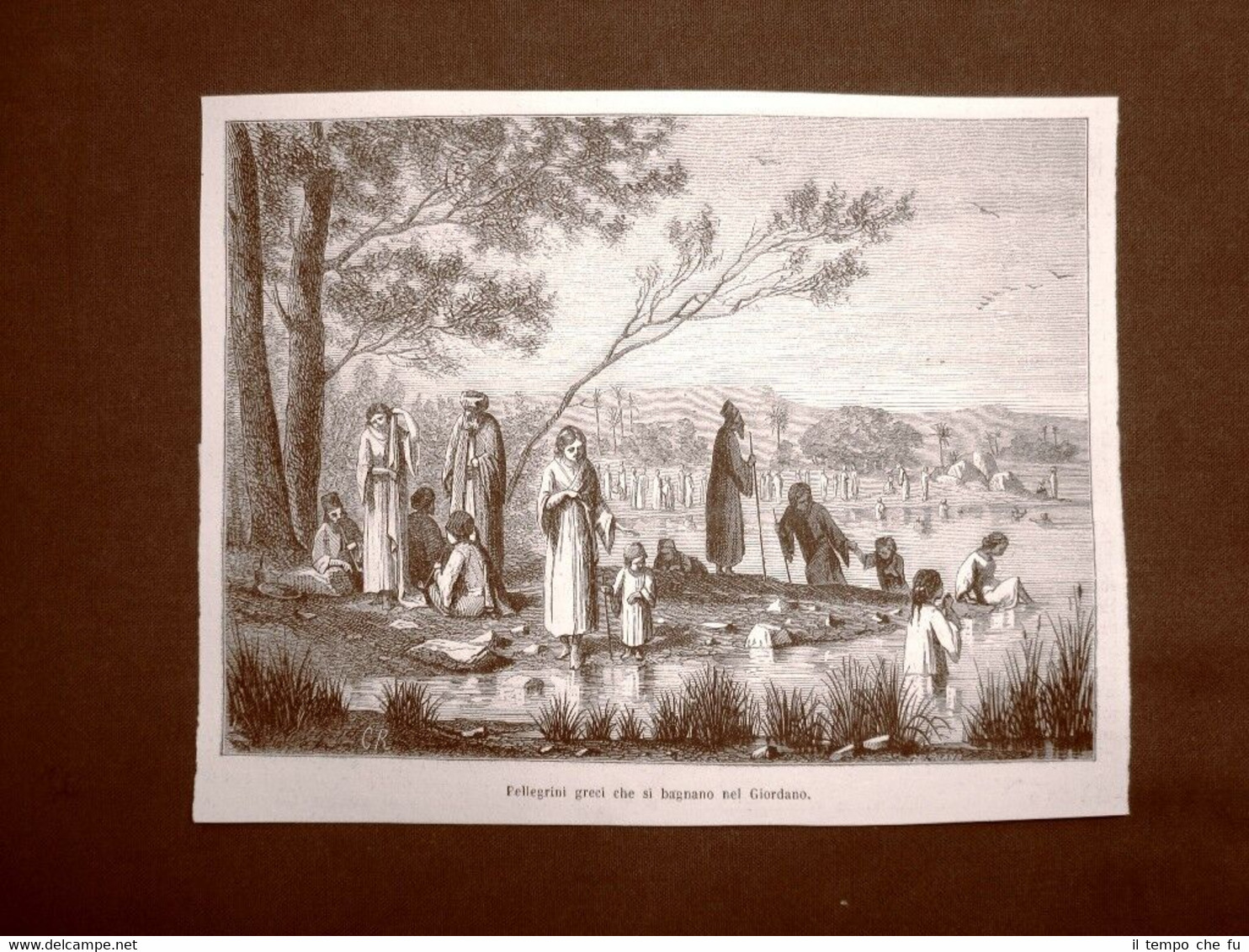 Gerusalemme nel 1863 Pellegrini greci che si bagnano nel fiume …