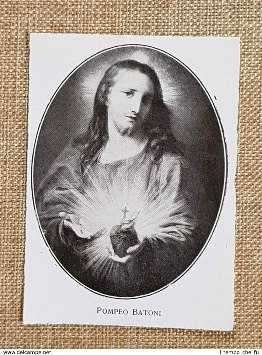 Gesù Cristo Quadro di Pompeo Batoni Stampa del 1928