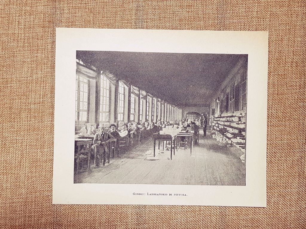 Ginori Laboratorio di pittura Stampa del 1899