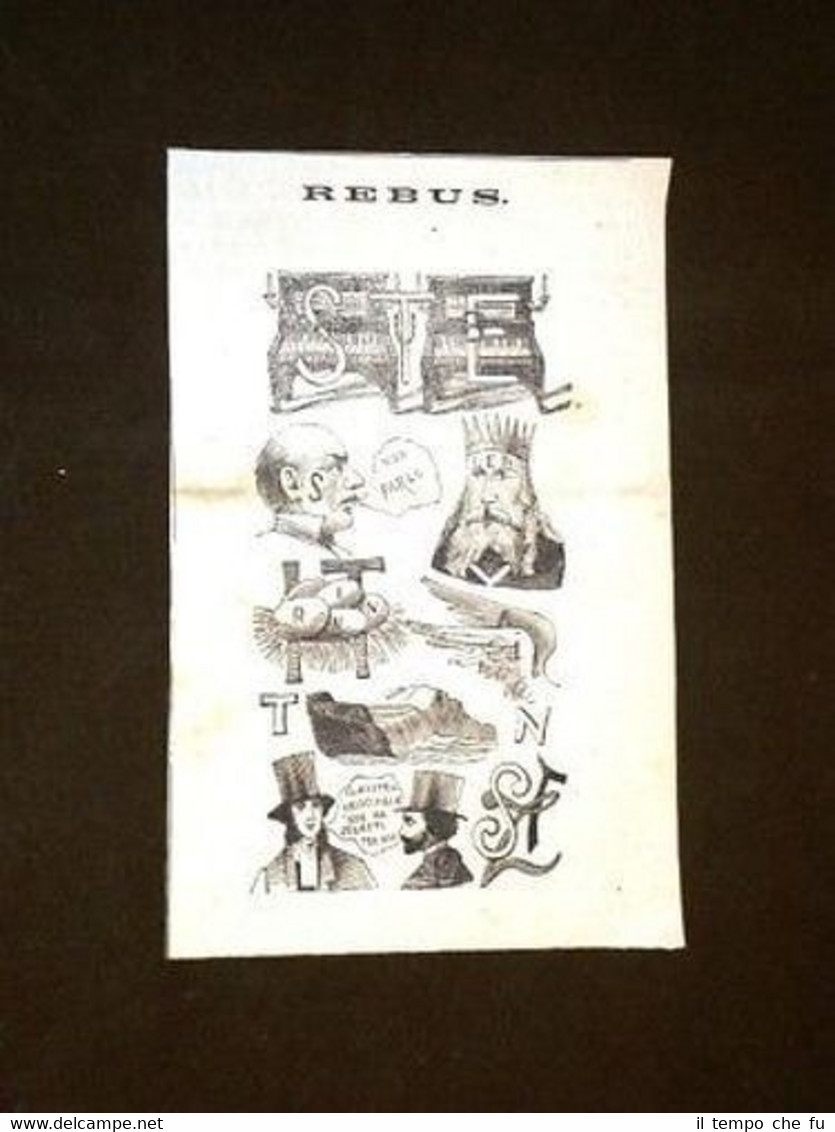 Giochi e passatempi antichi 2 Rebus Enigmistica d'epoca