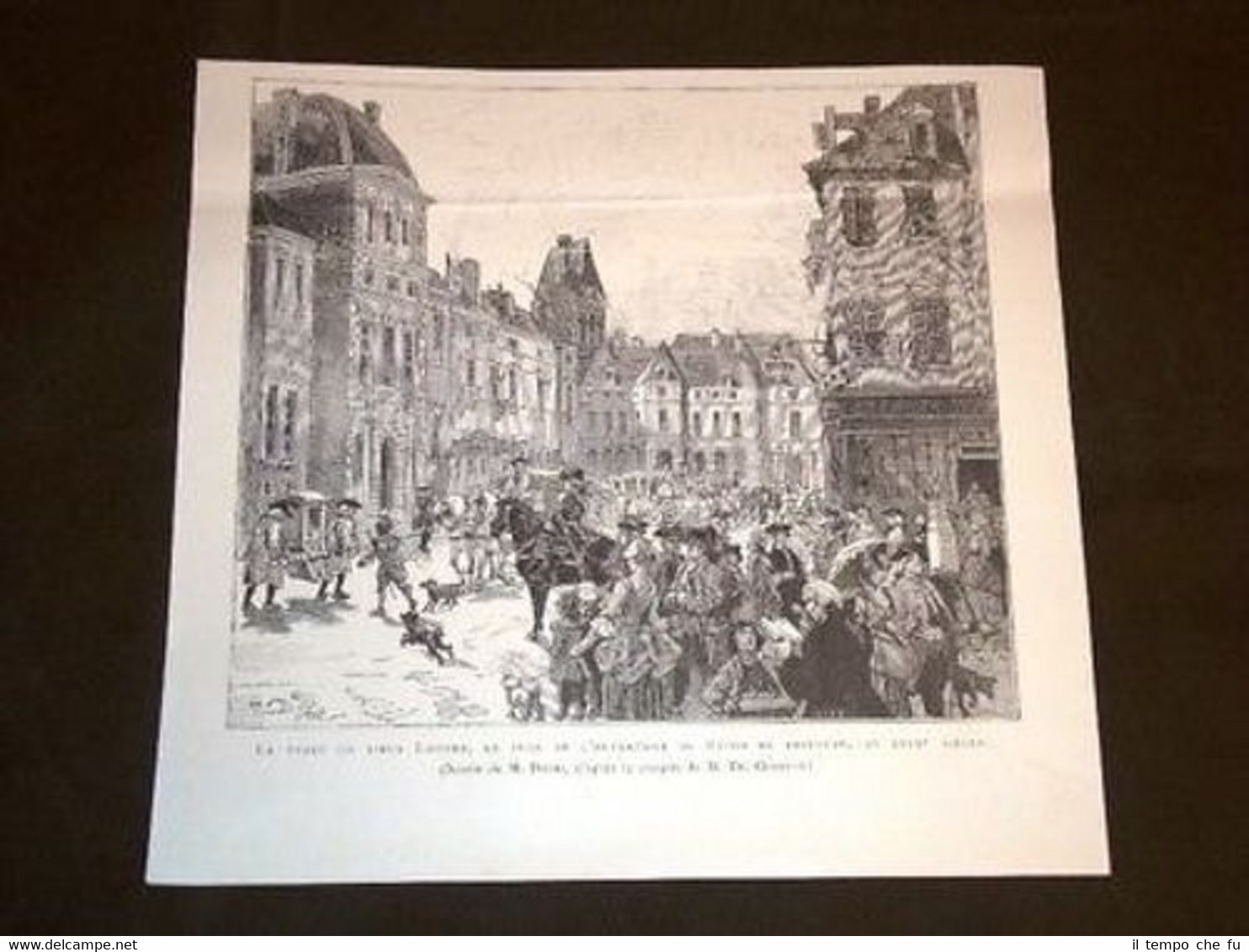 Giorno d'apertura della mostra di pittura al Louvre