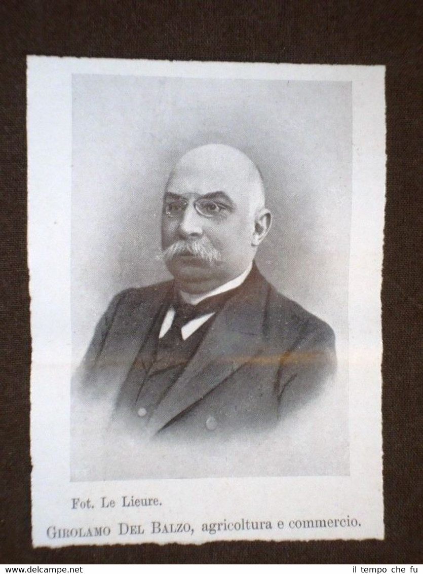 Girolamo Del Balzo Ministro dell'agricoltura e commercio nel 1903