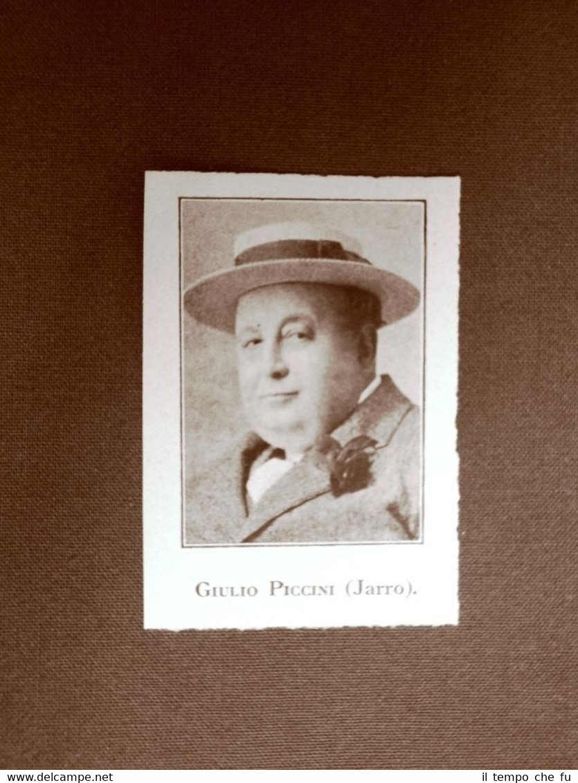 Giulio Piccini in arte Jarro Scrittore Volterra, 1848 – Firenze, …