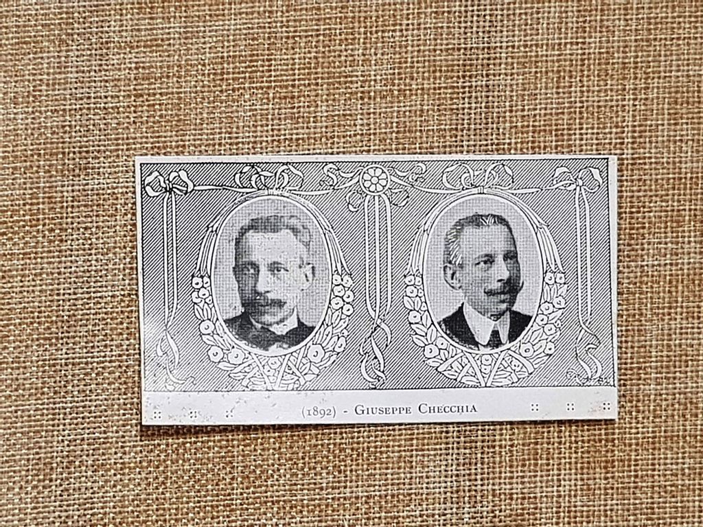 Giuseppe Checchia Ritratto in due età differenti Stampa del 1930