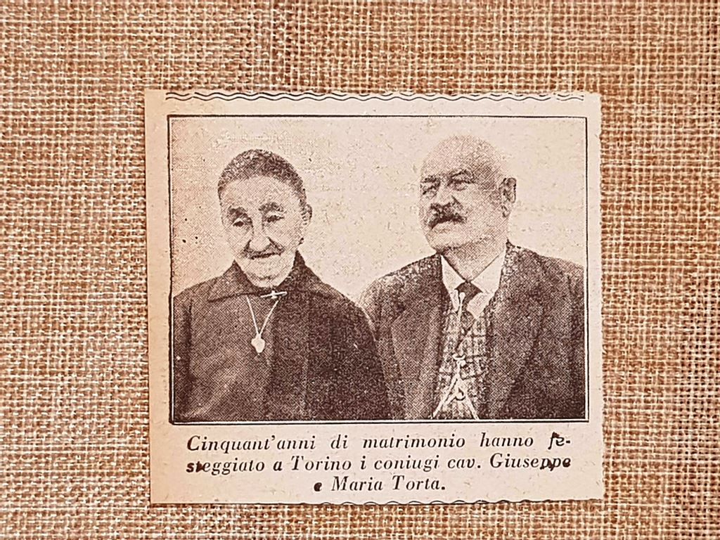 Giuseppe e Maria Torta nel 1930 50° matrimonio Torino