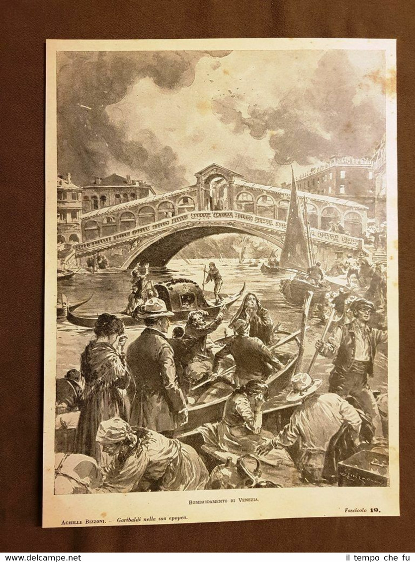Giuseppe Garibaldi e il Risorgimento Italia Bombardamento di Venezia Stampa …
