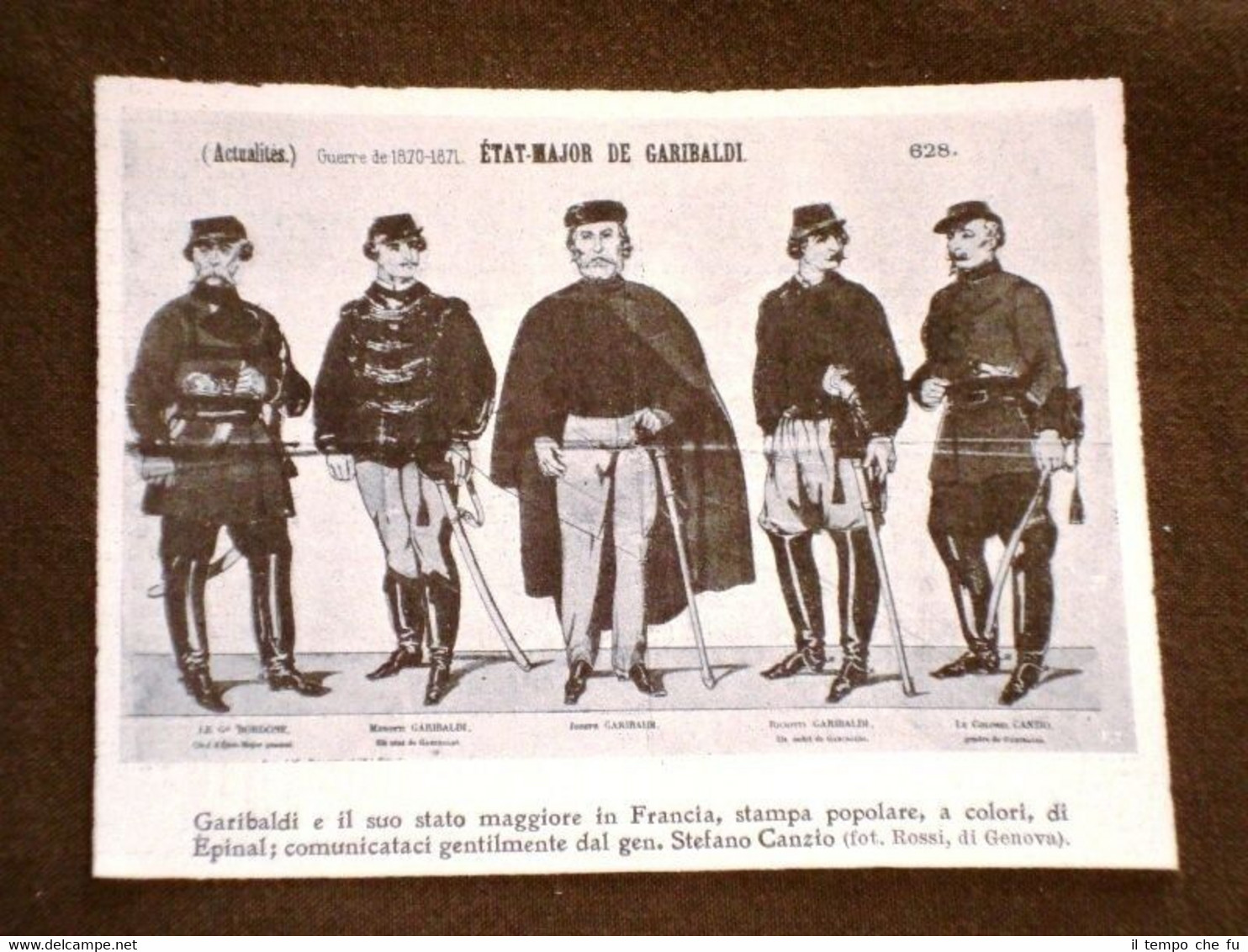Giuseppe Garibaldi ed il suo Stato Maggiore in Francia