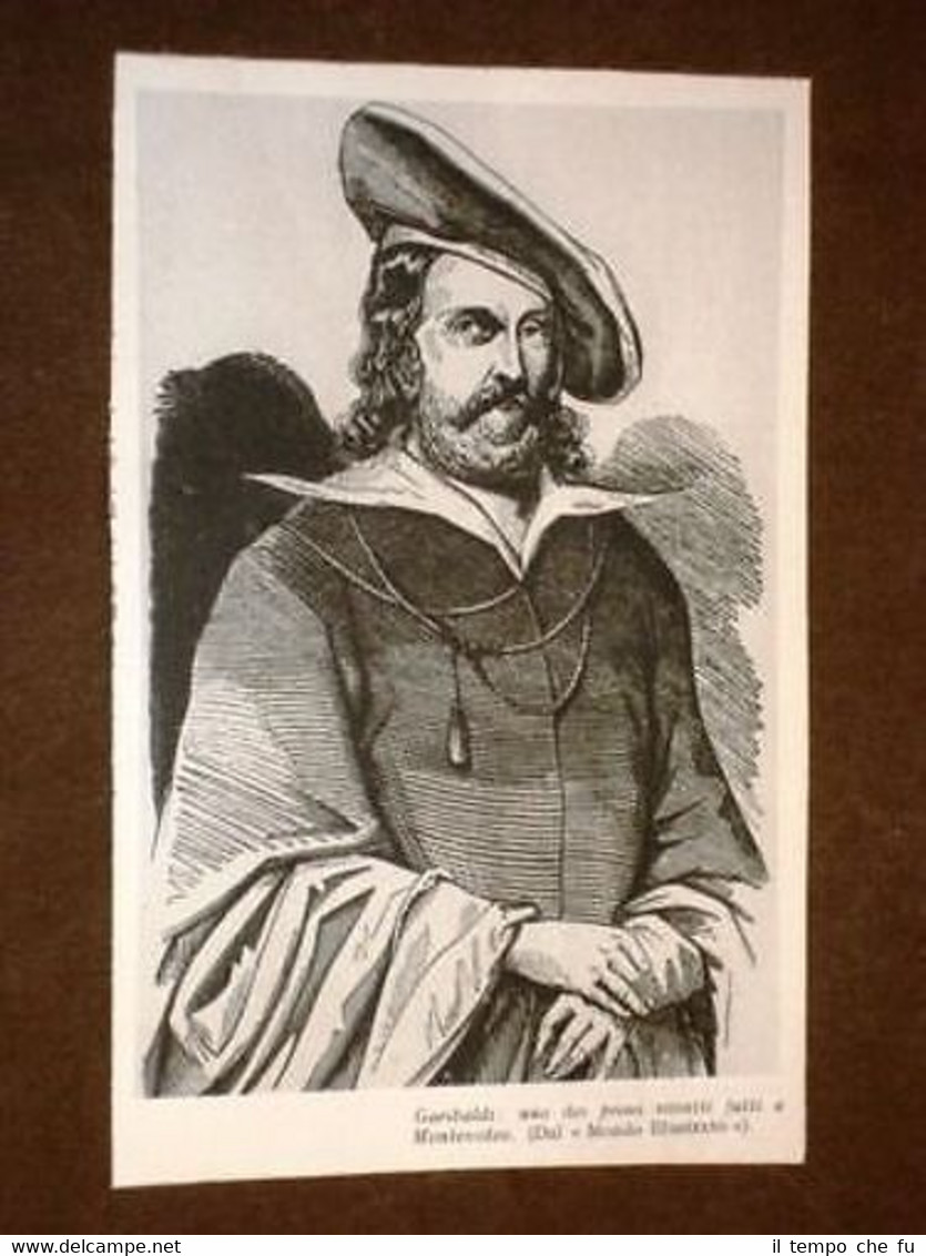 Giuseppe Garibaldi Primo ritratto fatto a Montevideo