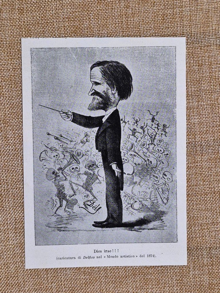 Giuseppe Verdi in una Caricatura di Melchiorre Delfico Stampa del …