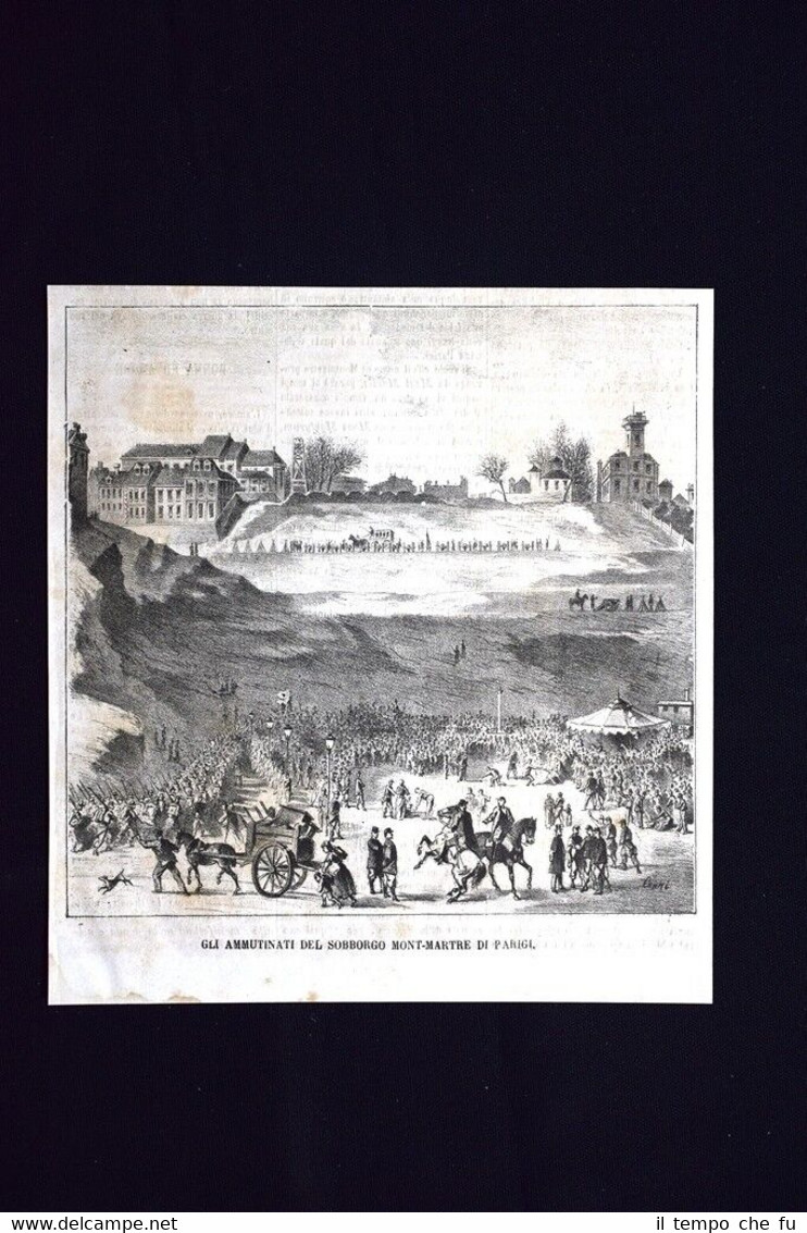 Gli ammutinati del sobborgo Mont-Martre di Parigi Incisione del 1871