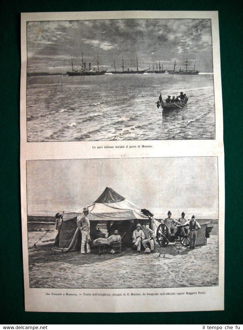 Gli Italiani a Massaua nel 1885 - tende d'artiglieria e …