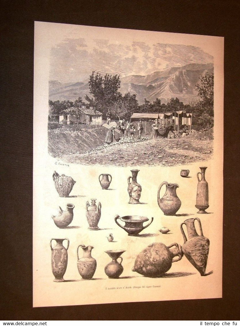 Gli scavi d'Alife del 1881 Disegno del Signor Cosenza