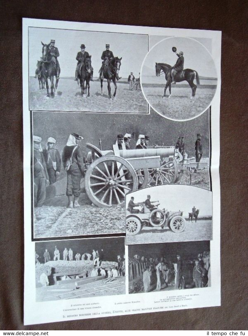 Grandi manovre Francia nel 1906 Ministro della guerra Borghese Cannone …